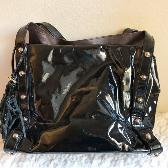 Lanvin Black Patent Leather Tote